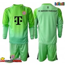 Camisa de Futebol Bayern Munich Goleiro Equipamento Principal Infantil 2025-26 Manga Comprida (+ Calças curtas)